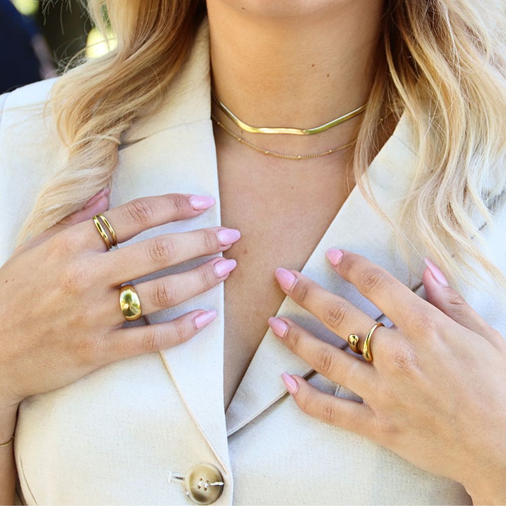 Amelia Charm Ring 14K Guldbelagt - Global Urban Jewelry