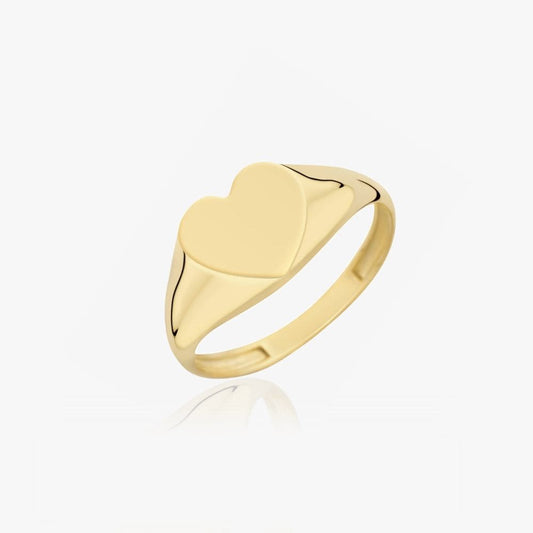chunky hjerte ring i guld