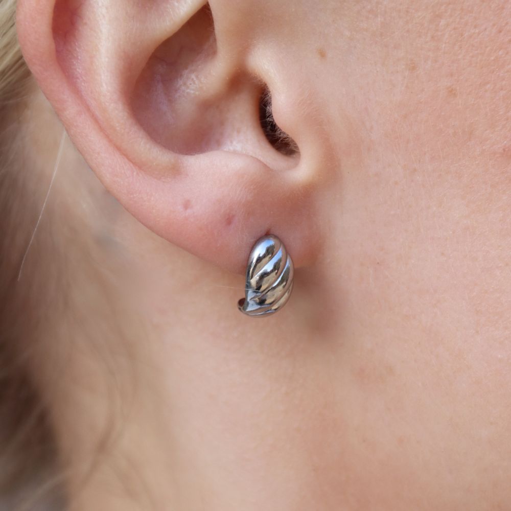 Croissant Øreringe Sølvbelagt - Global Urban Jewelry