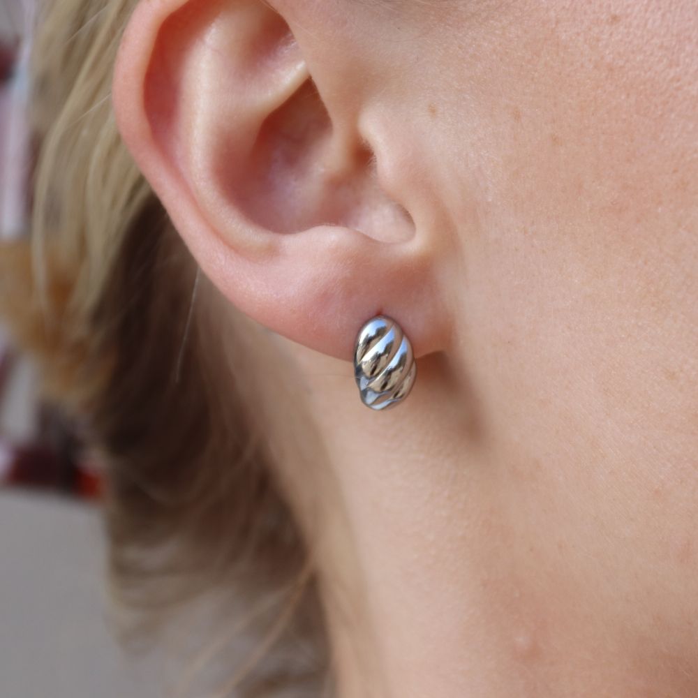 Croissant Øreringe Sølvbelagt - Global Urban Jewelry