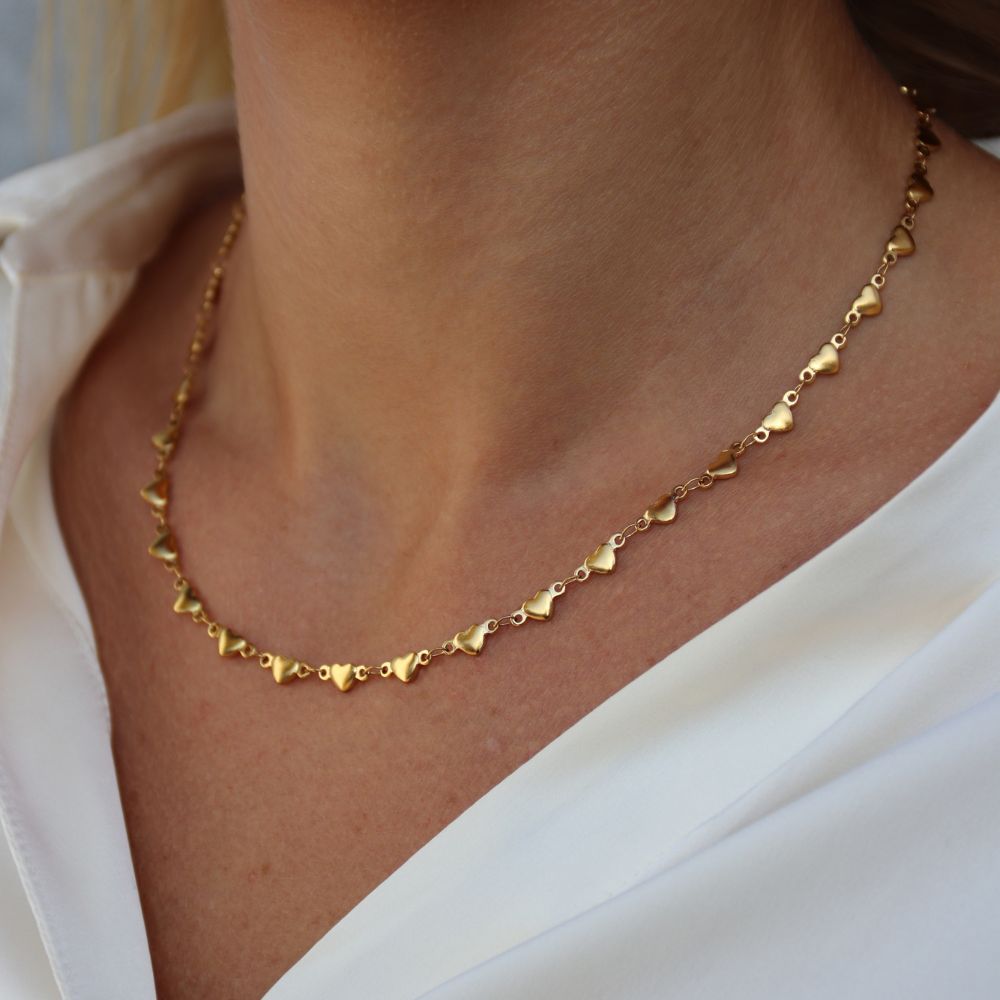 Hjerte Halskæde 18K Guldbelagt - Global Urban Jewelry
