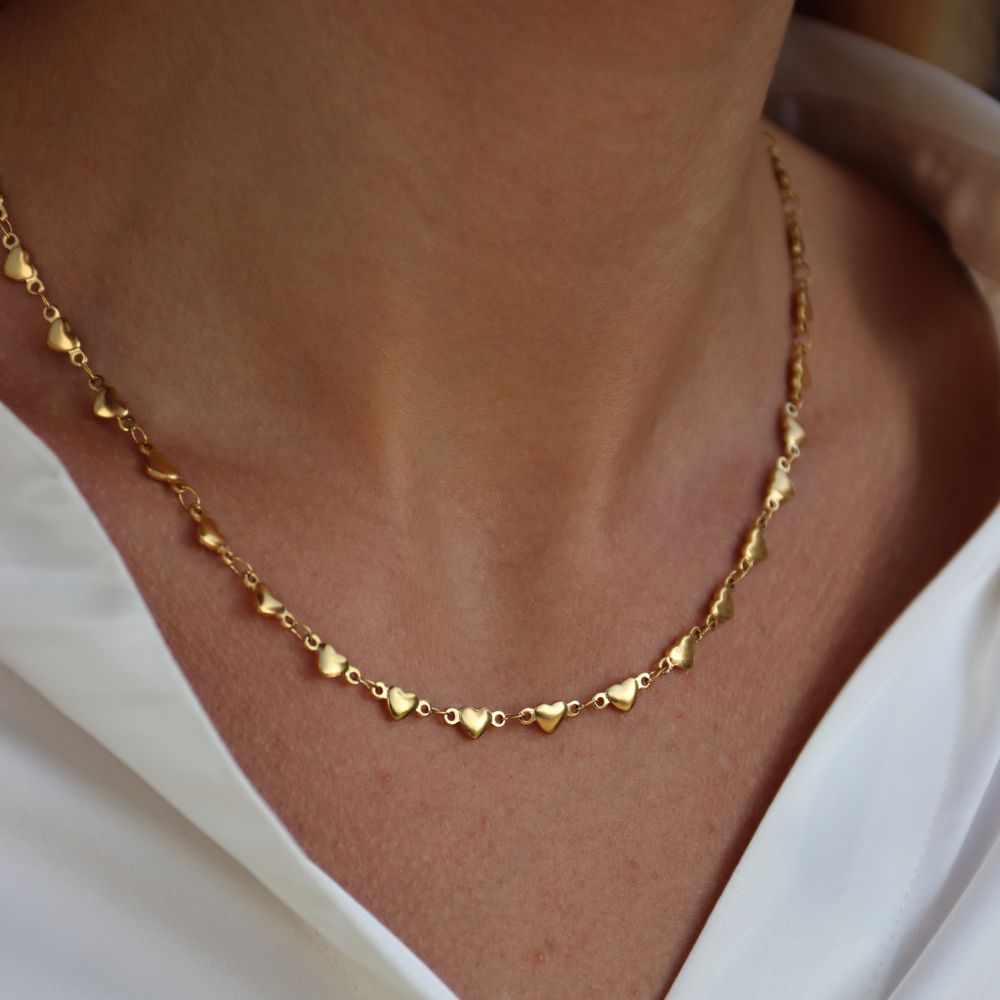 Hjerte Halskæde 18K Guldbelagt - Global Urban Jewelry