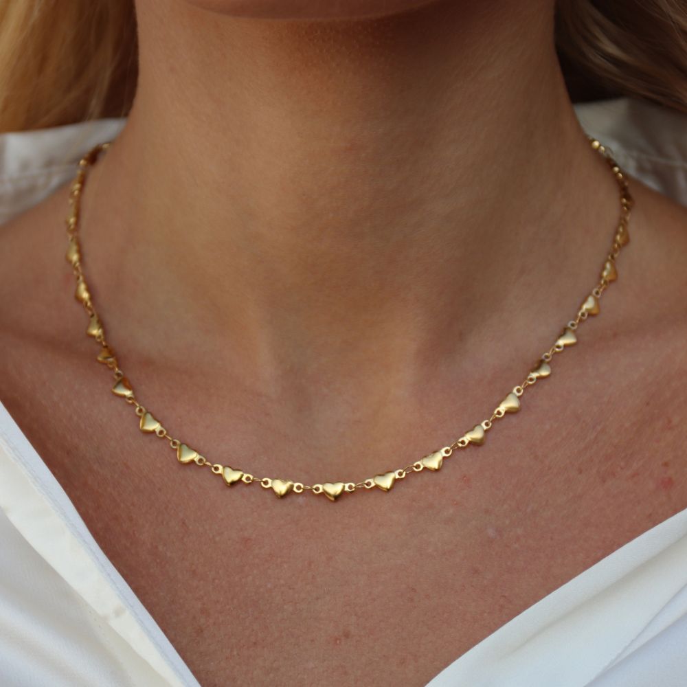Hjerte Halskæde 18K Guldbelagt - Global Urban Jewelry