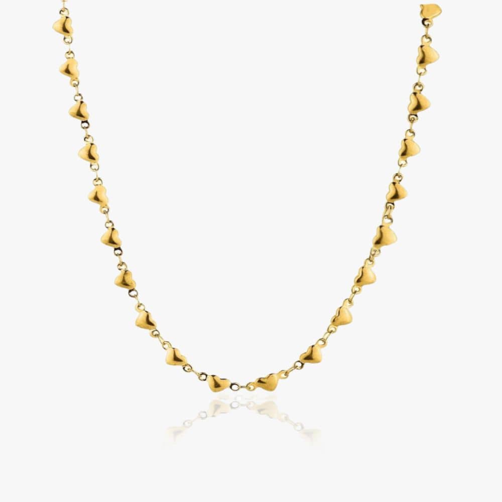 Hjerte Halskæde 18K Guldbelagt - Global Urban Jewelry
