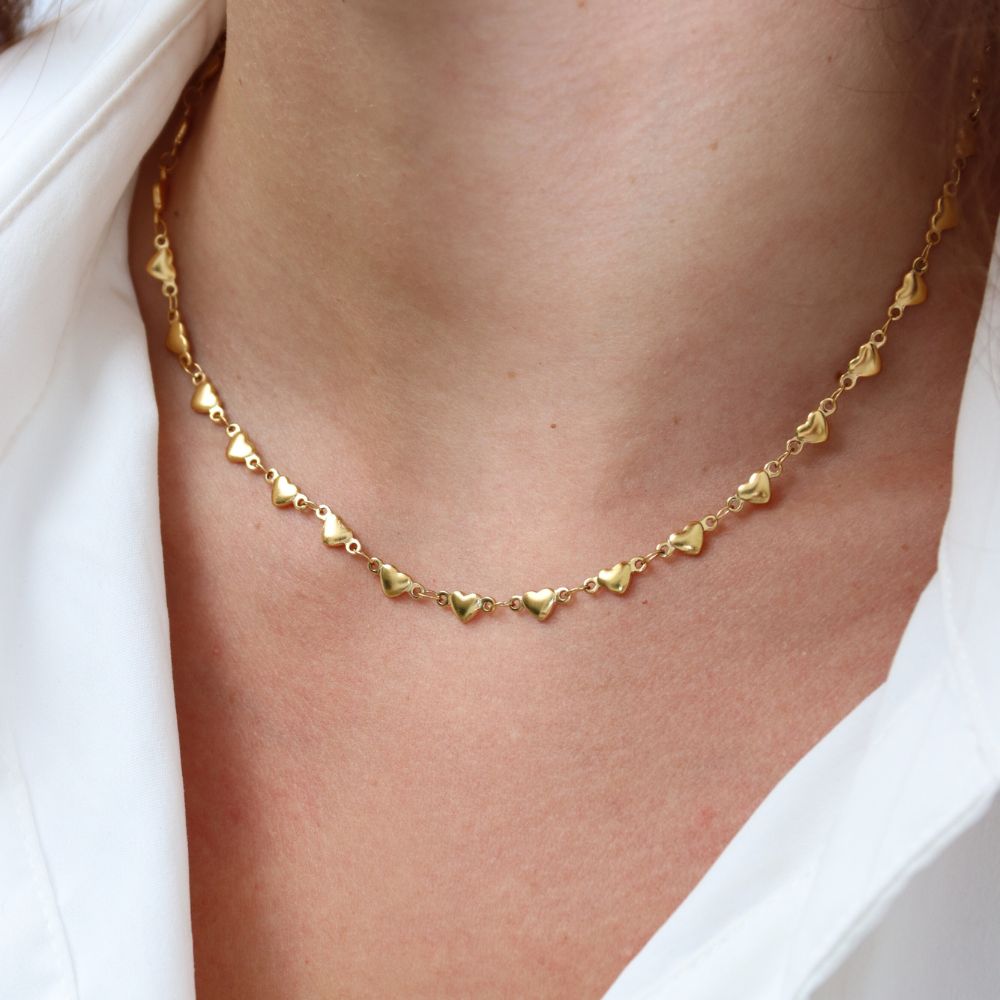 Hjerte Halskæde 18K Guldbelagt - Global Urban Jewelry
