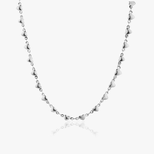 Hjerte Halskæde Sølvbelagt - Global Urban Jewelry