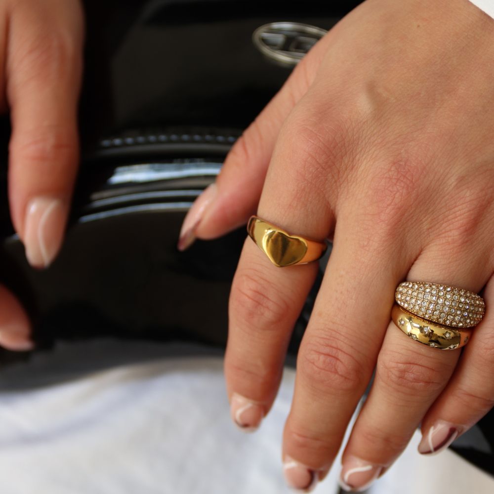 Hjerte Ring 14K Guldbelagt - Global Urban Jewelry