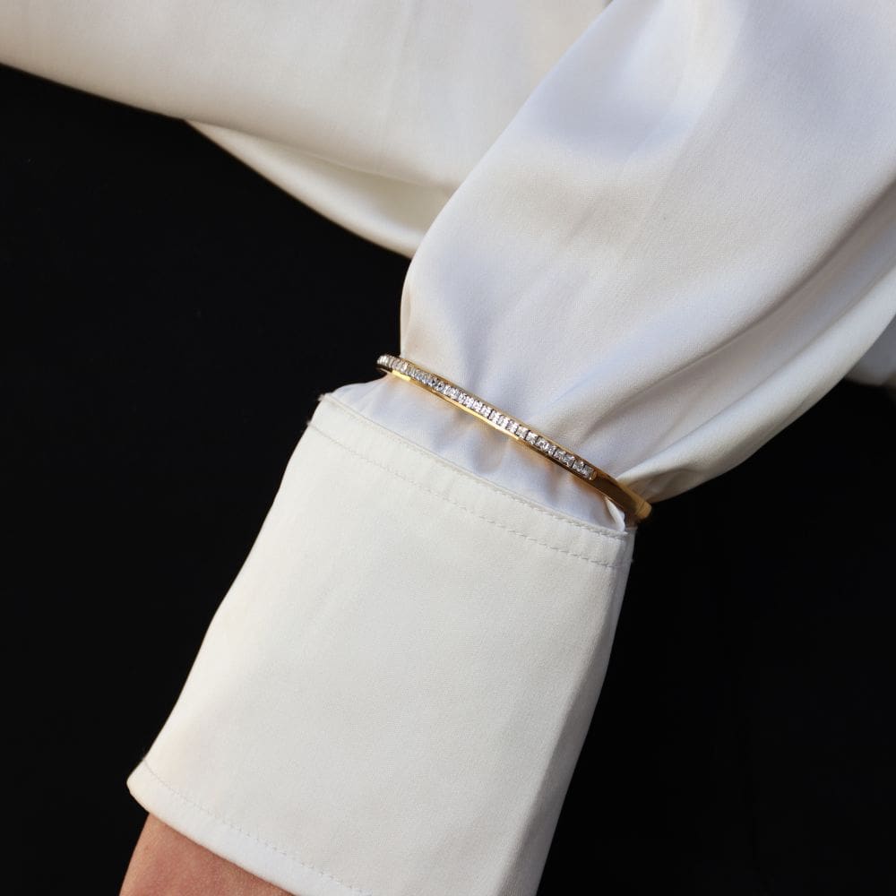 Krystal Bangle Armbånd 18K Guldbelagt - Global Urban Jewelry