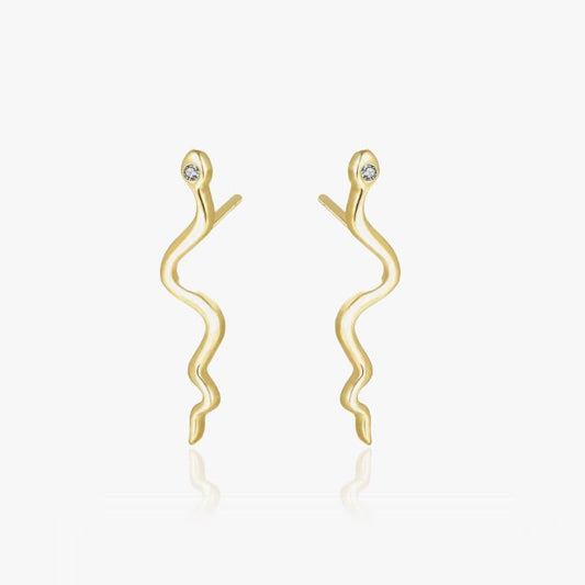 Krystal Slange Øreringe 18K guldbelagt - Global Urban Jewelry