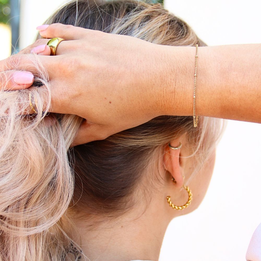 Luna Bead Armbånd 14K Guldbelagt - Global Urban Jewelry