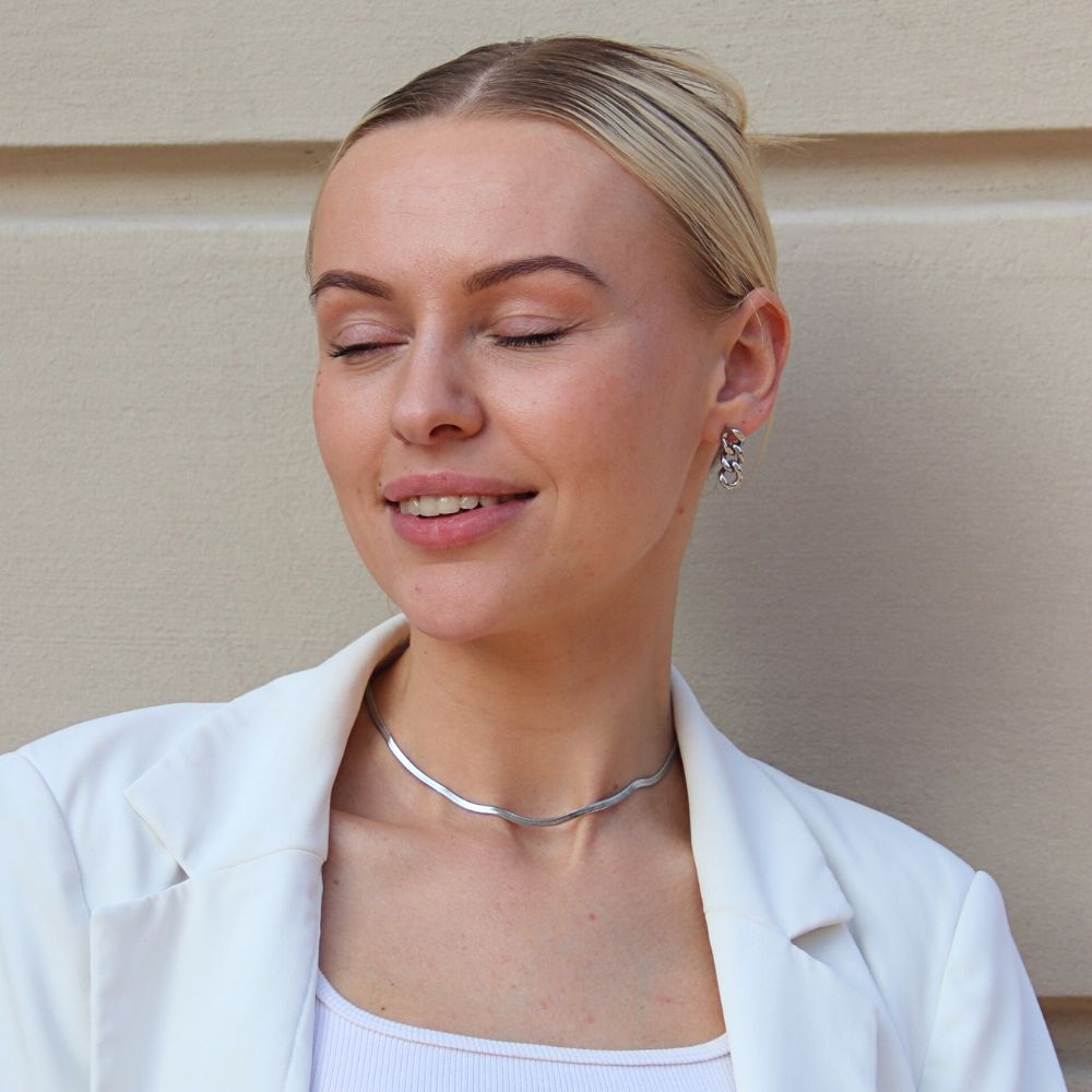 Nora Kæde Øreringe Sølvbelagt - Global Urban Jewelry