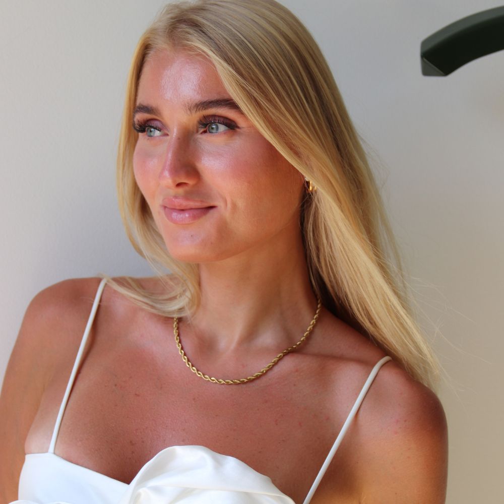 Rope Chain Halskæde 14K Guldbelagt 4mm - Global Urban Jewelry