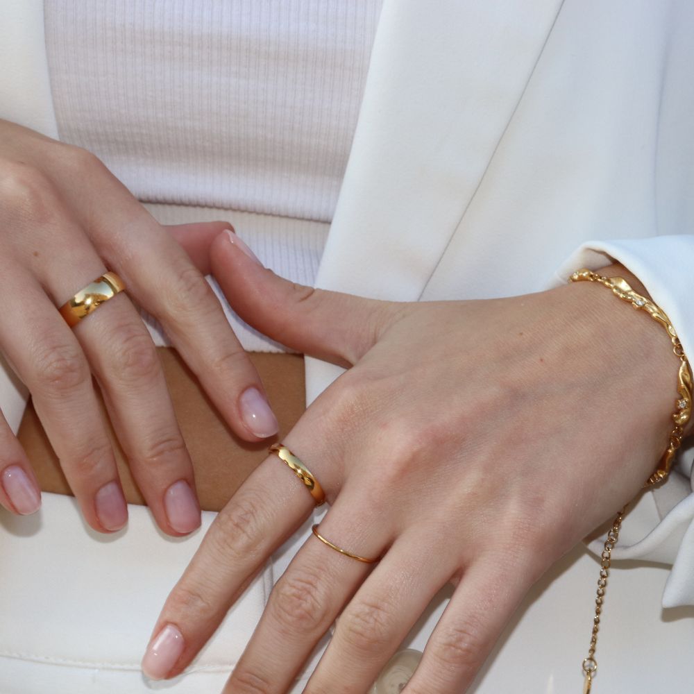 Stabelbare Ringe 14K Guldbelagt - Global Urban Jewelry