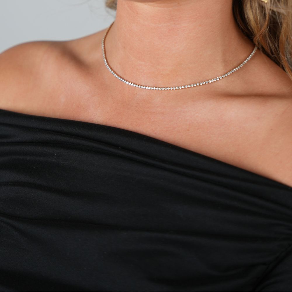 Tennis Halskæde 18K Guldbelagt - Global Urban Jewelry