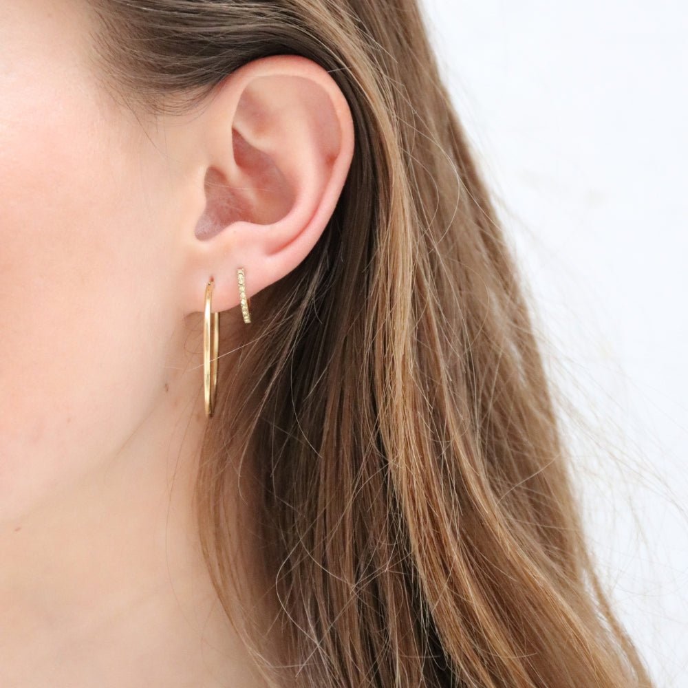 30mm Hoops Øreringe 14K Guldbelagt - Global Urban Jewelry