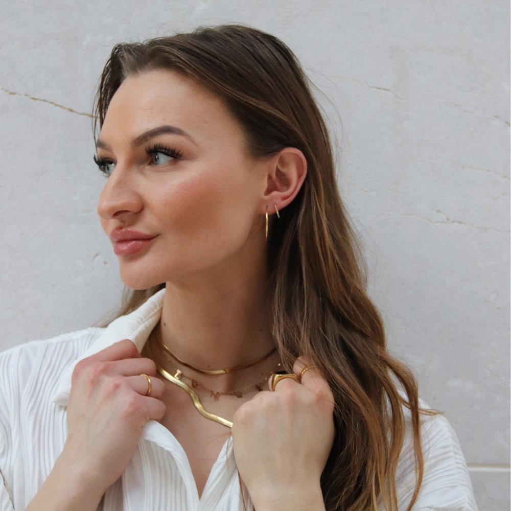 30mm Hoops Øreringe 14K Guldbelagt - Global Urban Jewelry