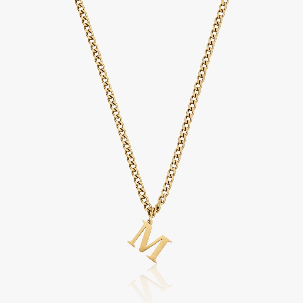 Bogstavs Halskæde 14K Guldbelagt - Global Urban Jewelry