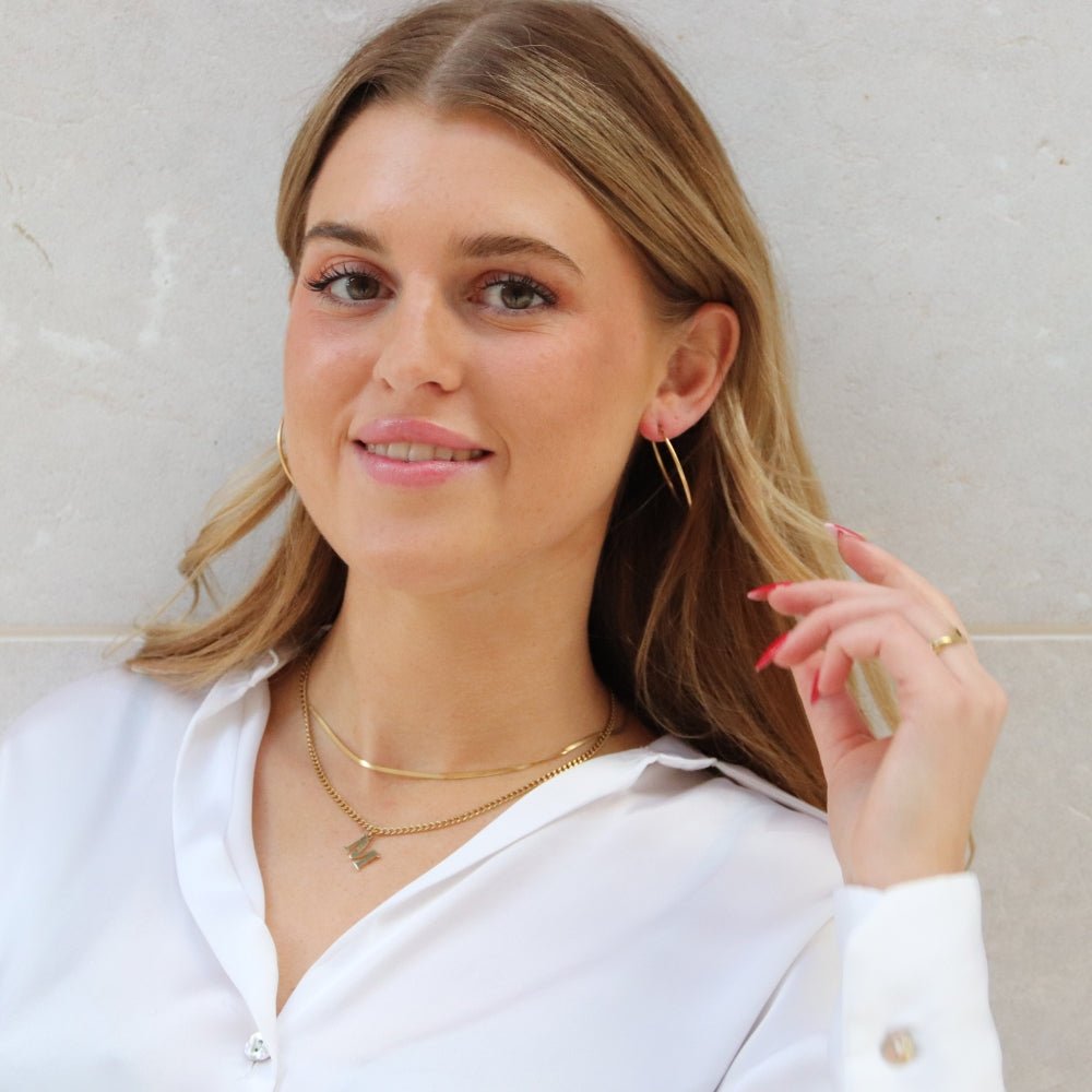 Bogstavs Halskæde 14K Guldbelagt - Global Urban Jewelry