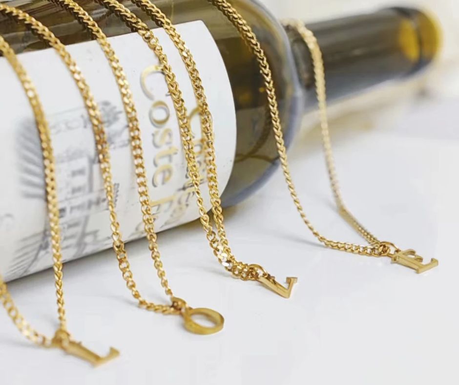 Bogstavs Halskæde 14K Guldbelagt - Global Urban Jewelry