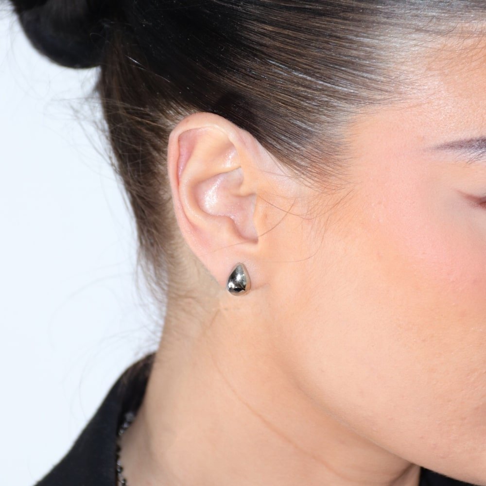 Chunky Dråbe Øreringe Sølv - Global Urban Jewelry