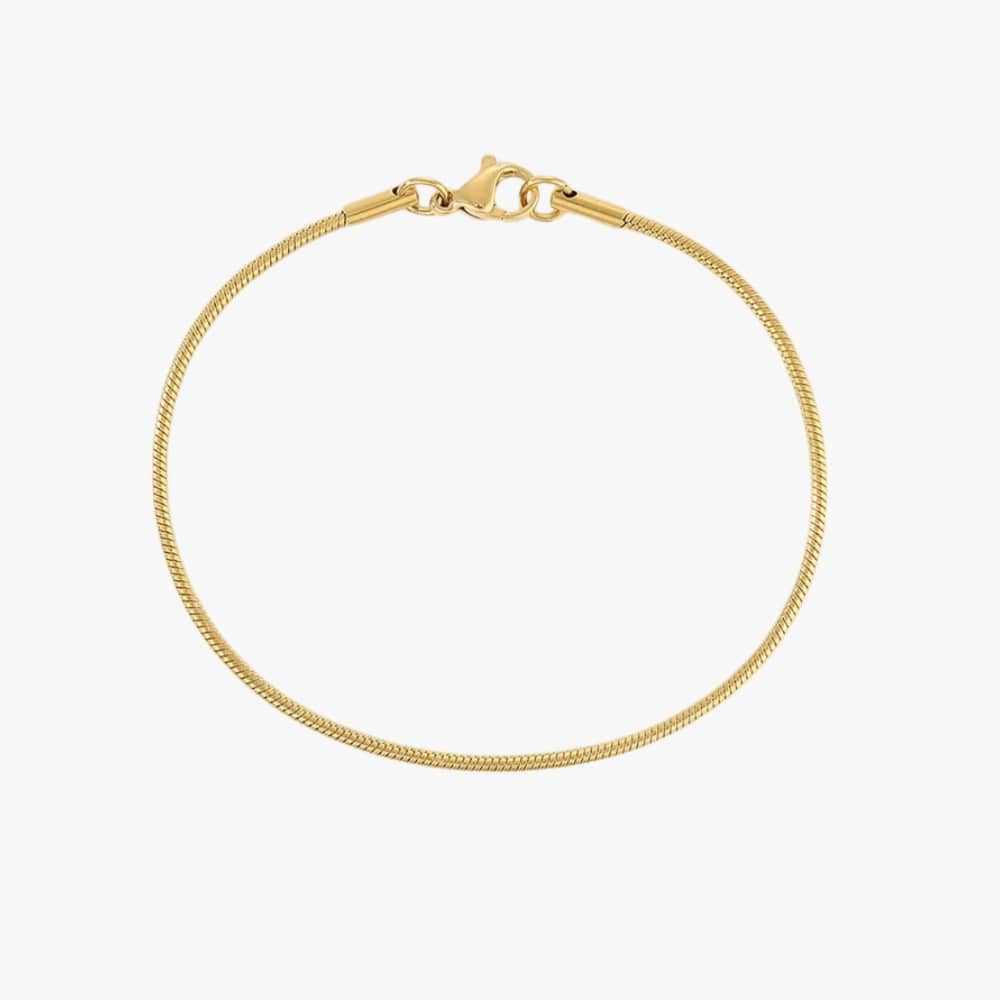 Elisabeth Enkelt Armbånd 14K Guldbelagt 1,5 mm - Global Urban Jewelry