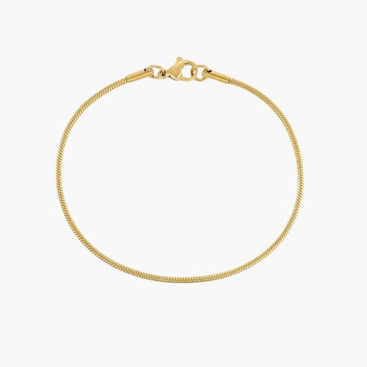 Elisabeth Enkelt Armbånd 14K Guldbelagt 1,5 mm - Global Urban Jewelry