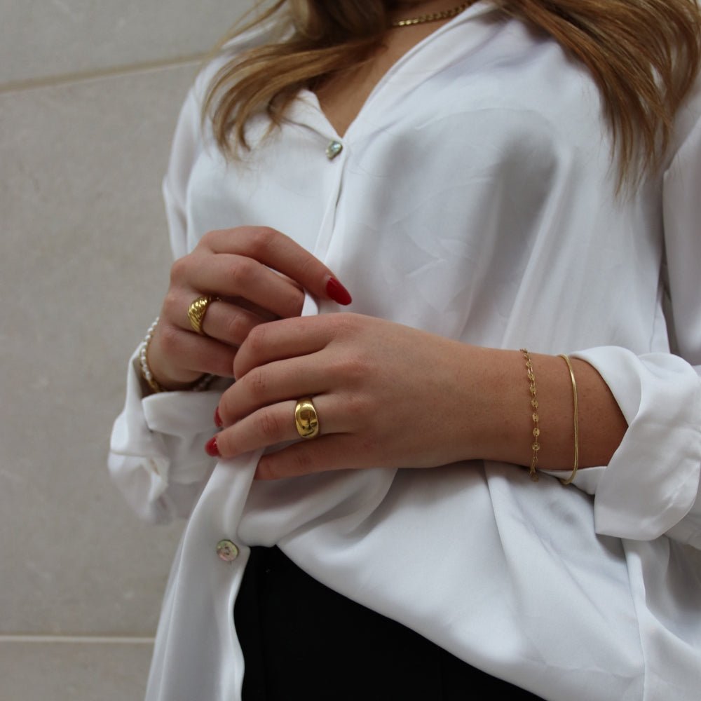 Elisabeth Enkelt Armbånd 14K Guldbelagt 1,5 mm - Global Urban Jewelry