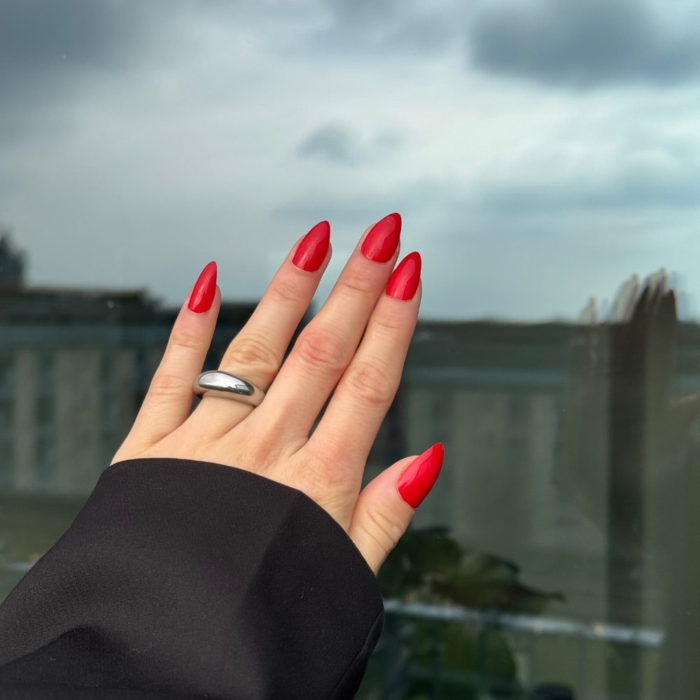 Enkle Chunky Bue Ring Sølv - Global Urban Jewelry
