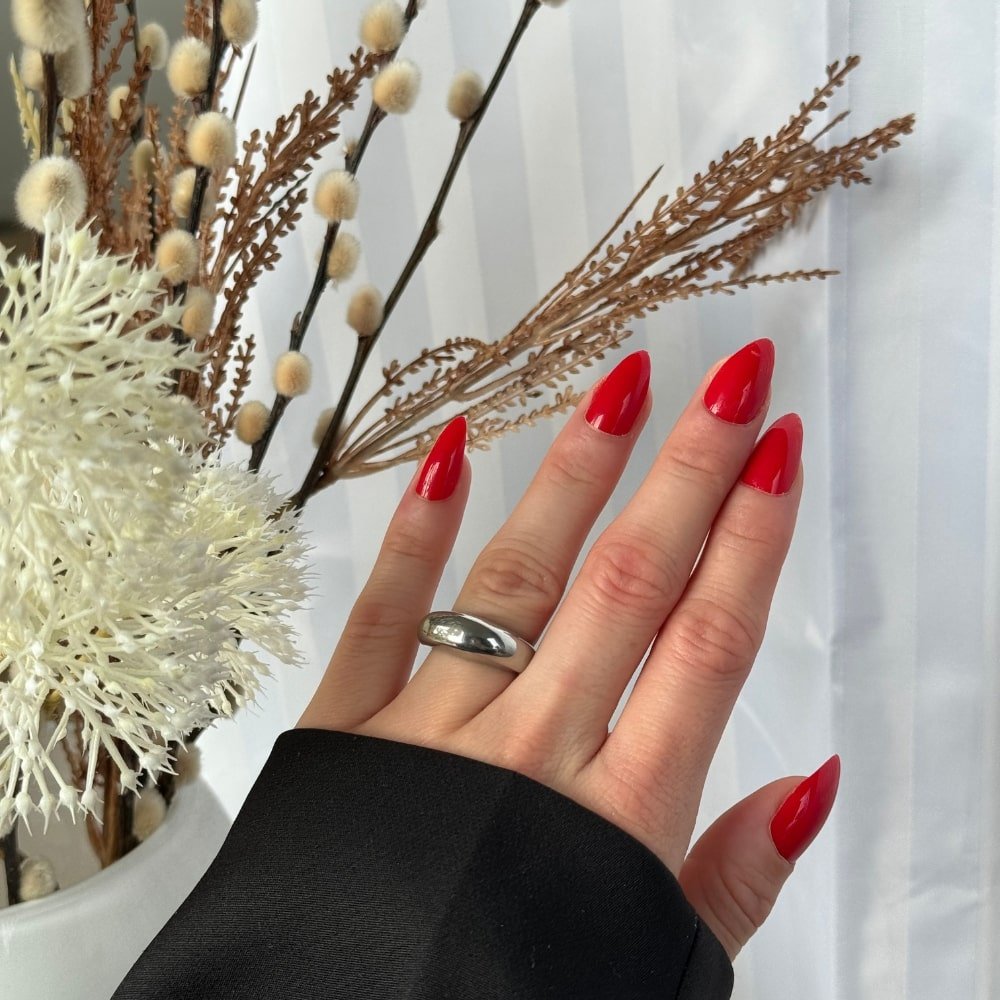 Enkle Chunky Bue Ring Sølv - Global Urban Jewelry