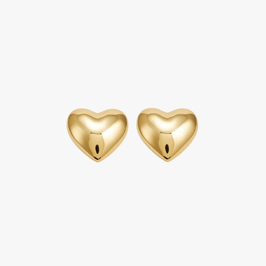 Hjerte Øreringe 14K Guldbelagt - Global Urban Jewelry