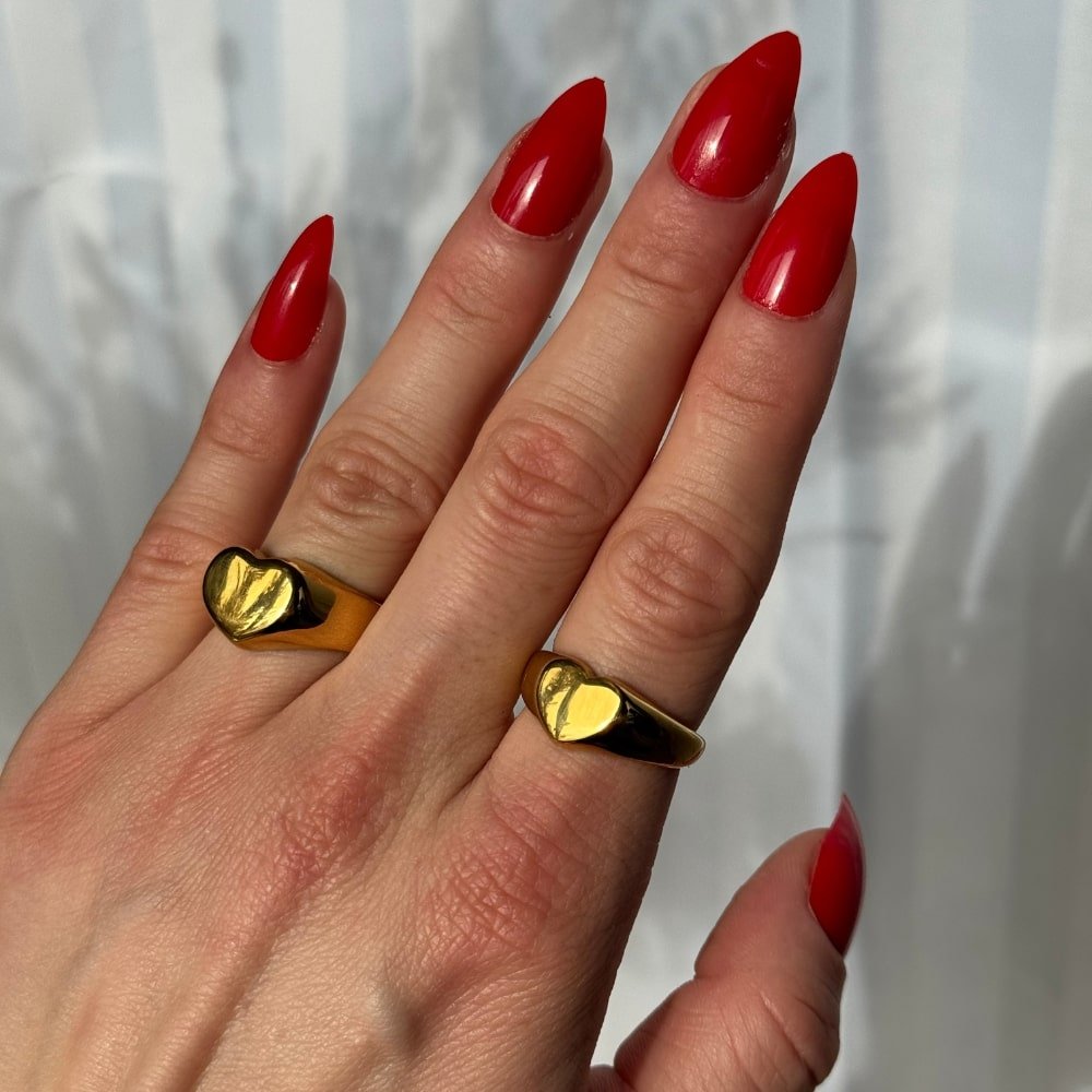 Hjerte Ring 14K Guldbelagt - Global Urban Jewelry