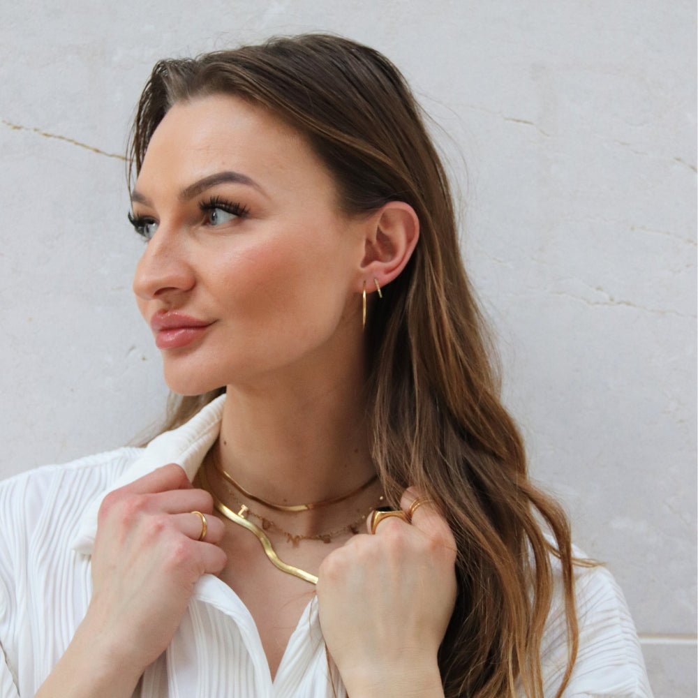 Krystal Hoops 14K Guldbelagt - Global Urban Jewelry