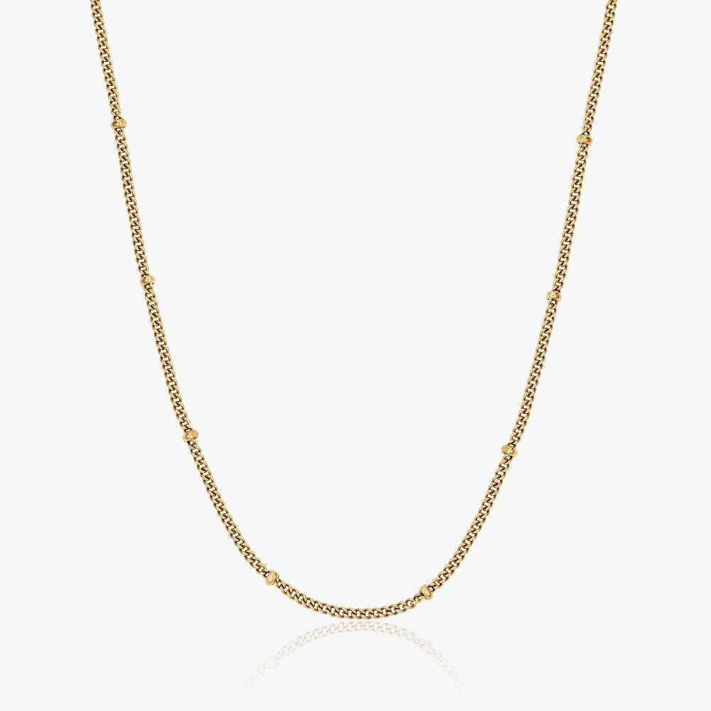 Luna Bead Halskæde 14K Guldbelagt - Global Urban Jewelry