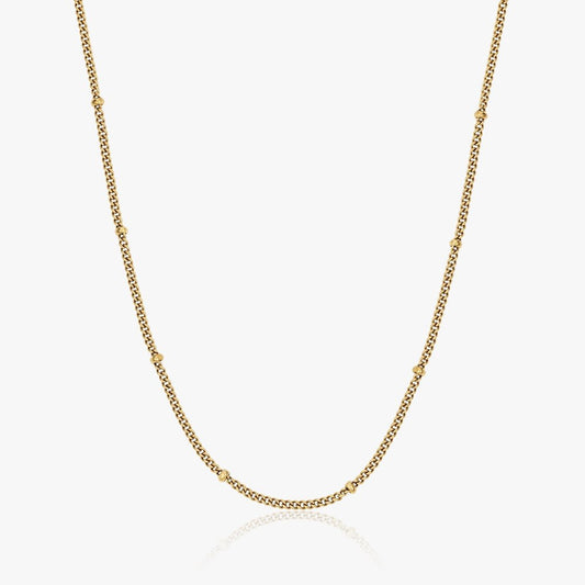 Luna Bead Halskæde 14K Guldbelagt - Global Urban Jewelry