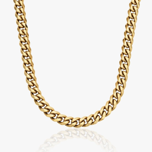 Panser Halskæde 14K Guldbelagt 8 mm - Global Urban Jewelry