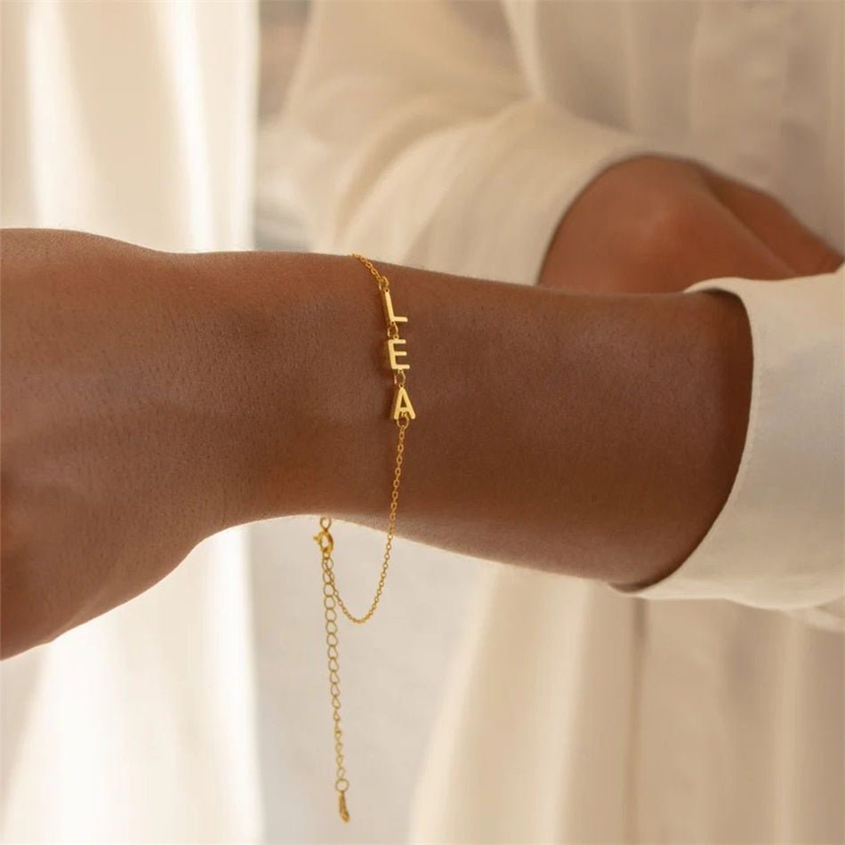 Personligt Navnearmbånd 14K Guldbelagt - Global Urban Jewelry