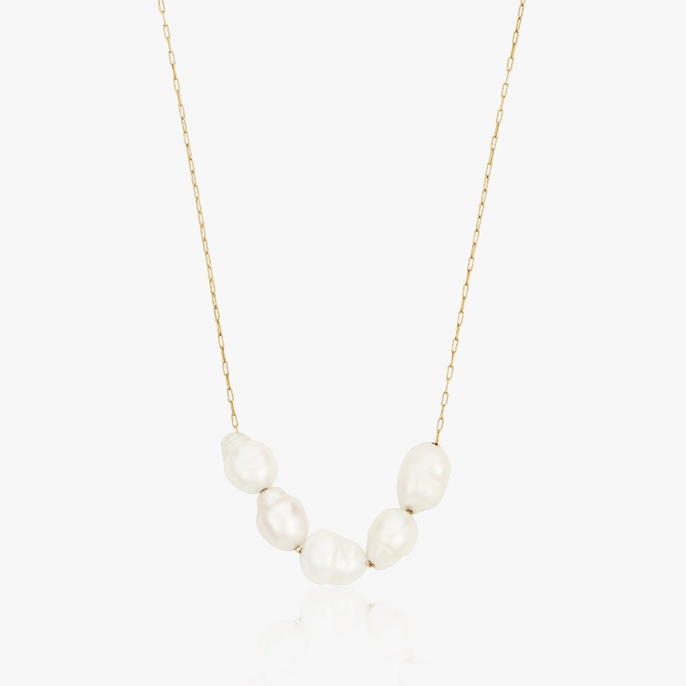 Stella Halskæde Med Perler 14K Guldbelagt - Global Urban Jewelry