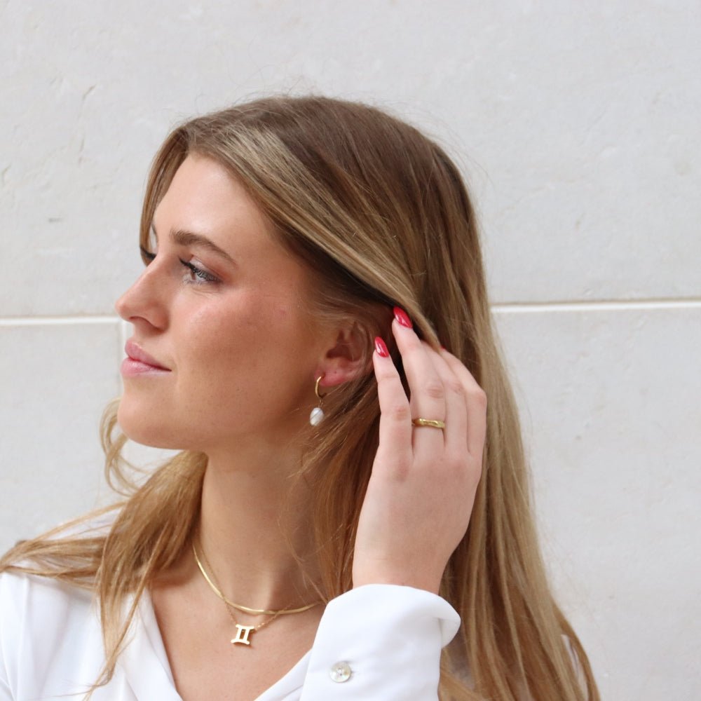 Victoria Ferskvandsperle Øreringe 14K Guldbelagt - Global Urban Jewelry