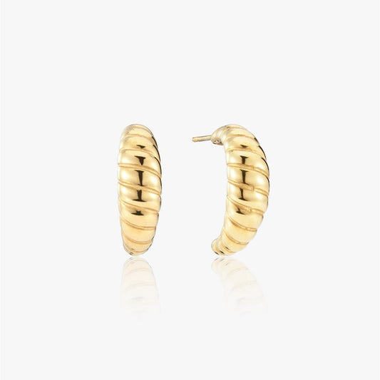 Vintage Croissant Øreringe 14K Guldbelagt - Global Urban Jewelry