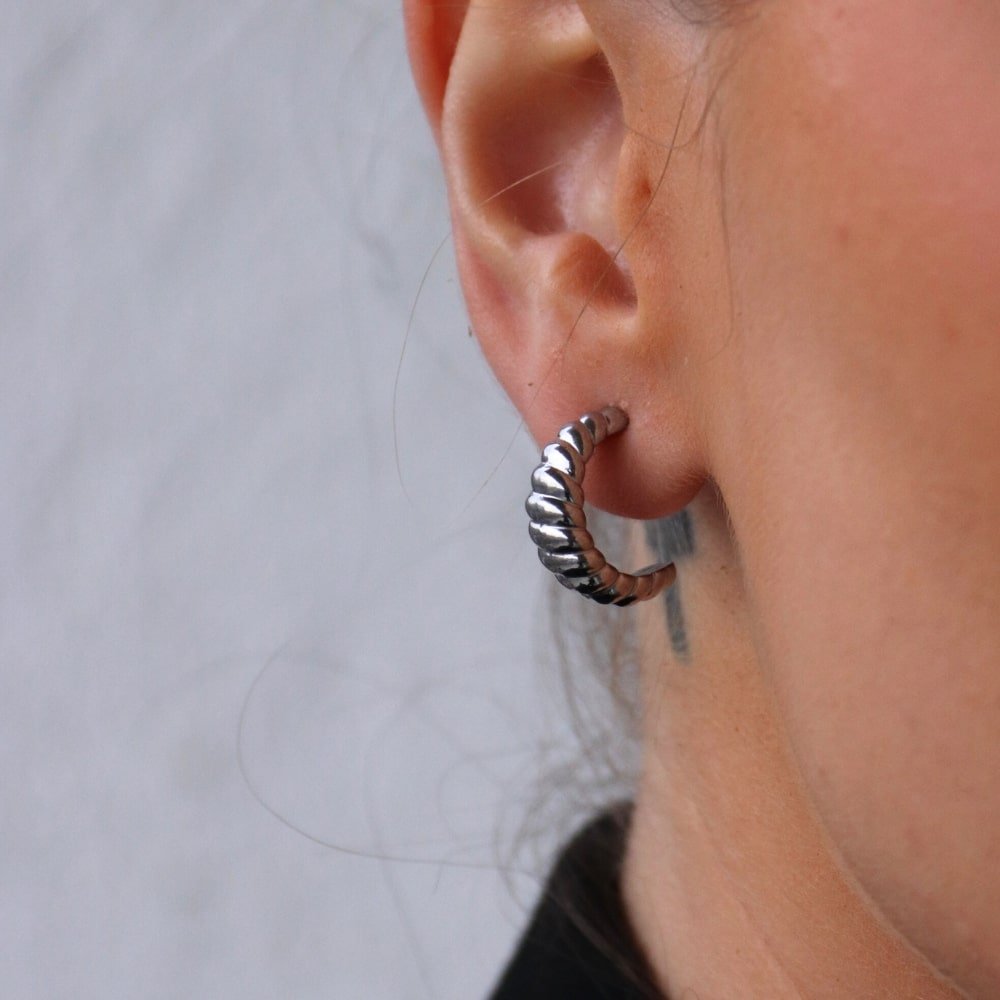 Vintage Croissant Øreringe Sølv - Global Urban Jewelry