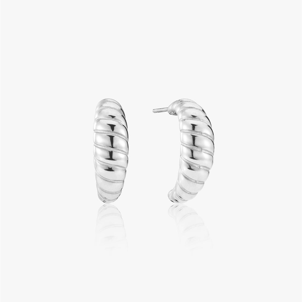 Vintage Croissant Øreringe Sølv - Global Urban Jewelry