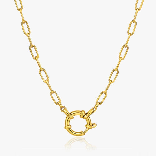 Charms Halskæde med ring til vedhæng 18K Guldbelagt