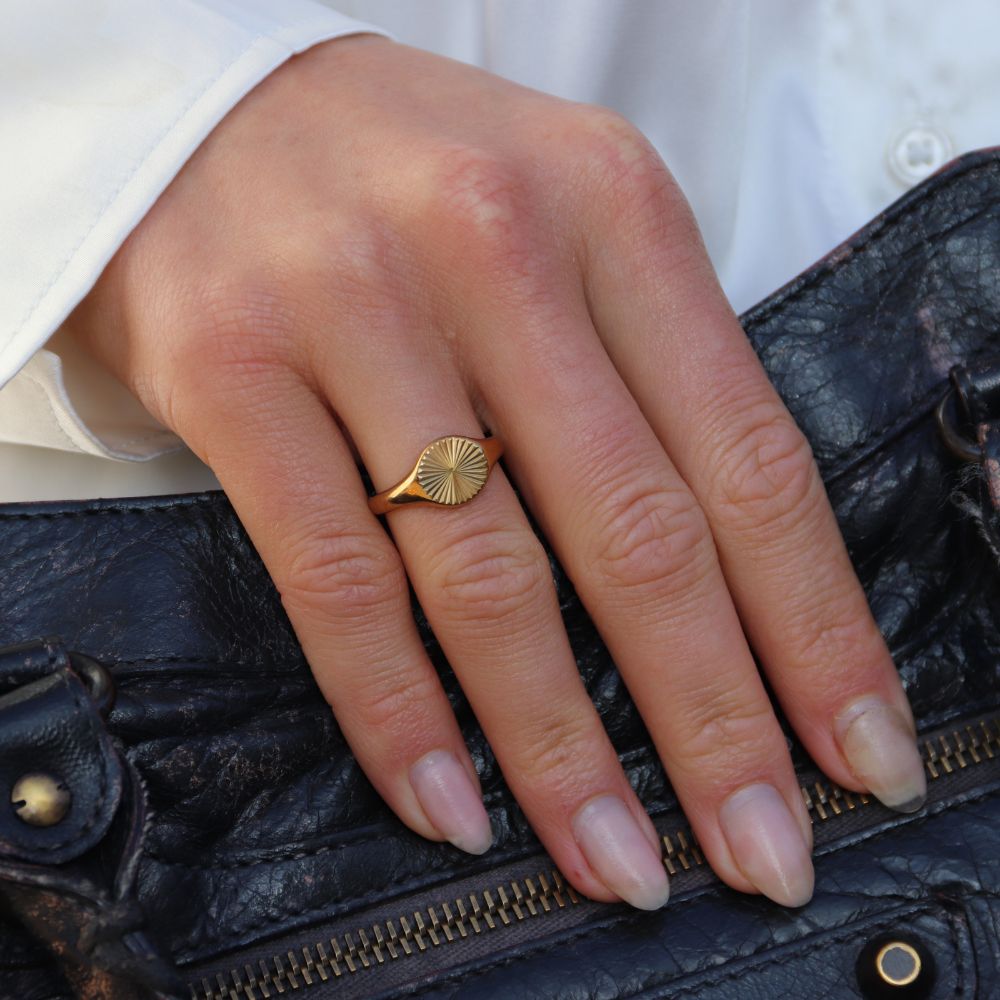 Dome Ring 14K Guldbelagt - Global Urban Jewelry