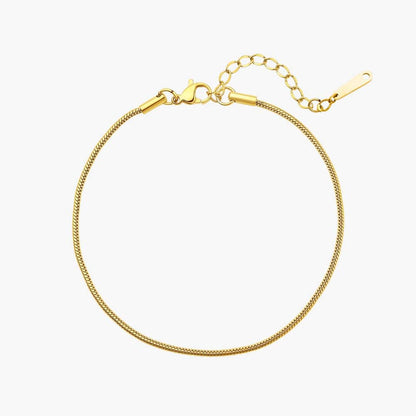 Elisabeth Enkel Ankelkæde 18K Guldbelagt - Global Urban Jewelry