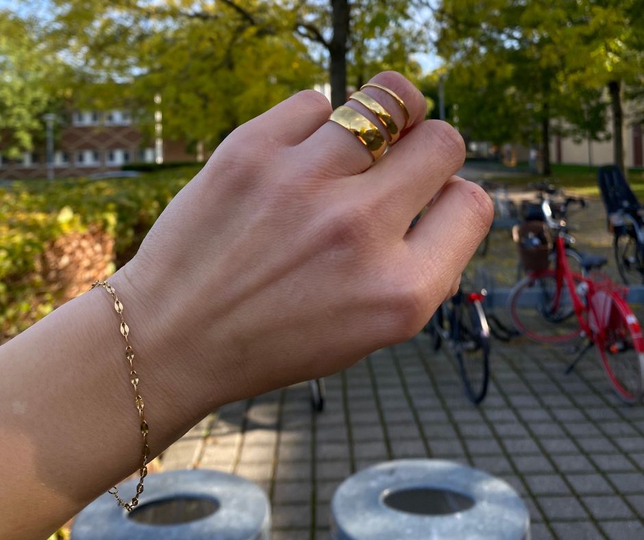 Gavesæt - Cia Armbånd & Ankelkæde 14K Guldbelagt - Global Urban Jewelry