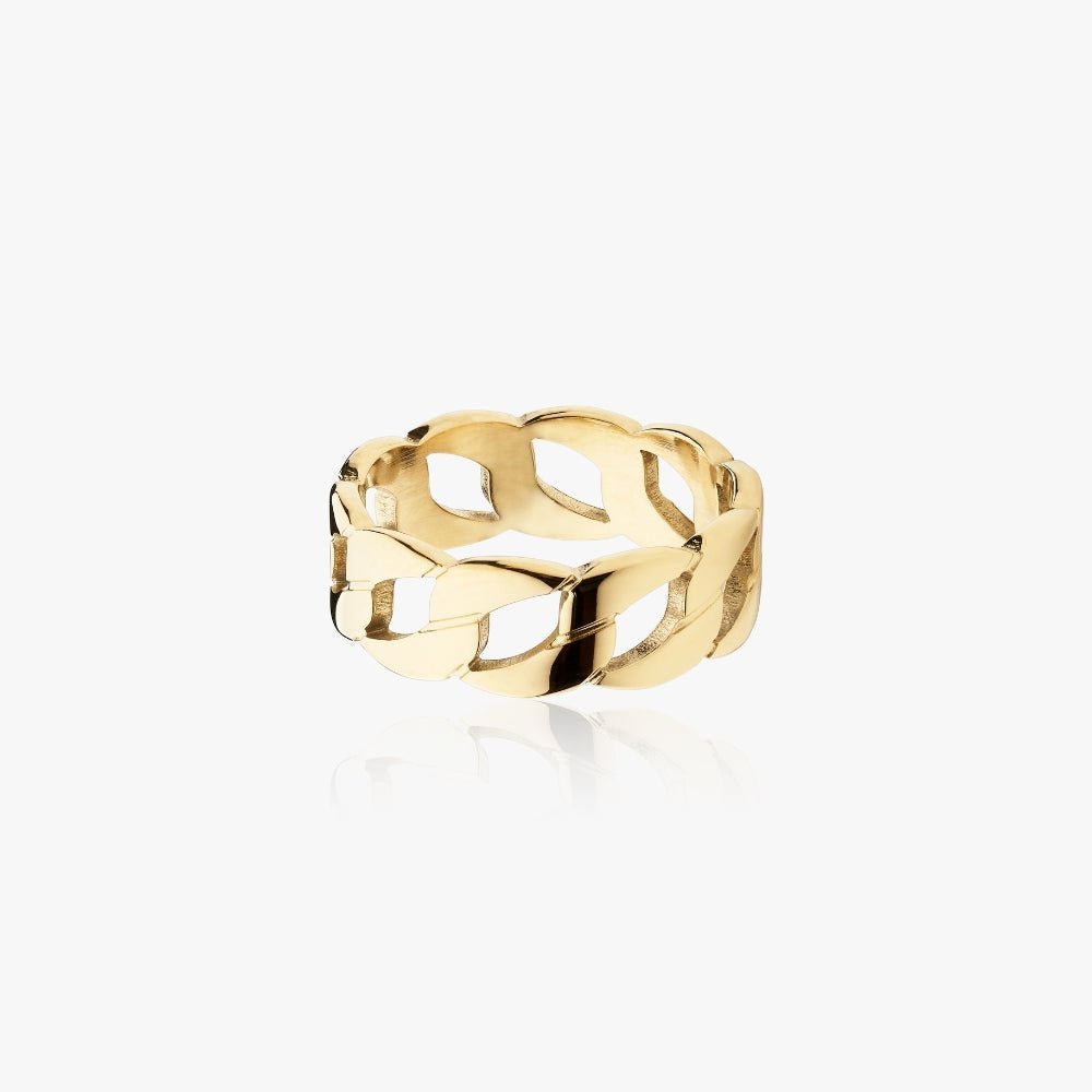 Gavesæt Marinens Øreringe & Ring 14K Guldbelagt - Global Urban Jewelry