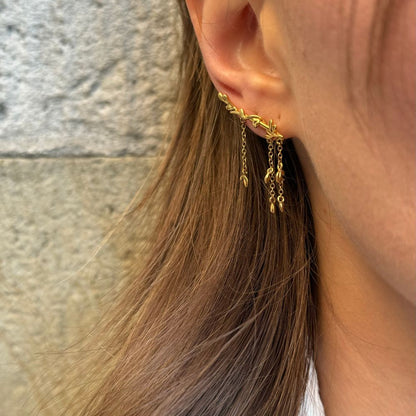 guld kæde øreringe