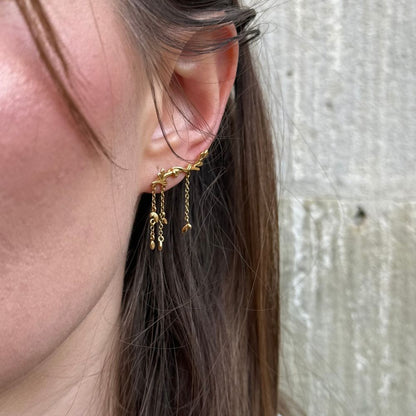 guld kæde øreringe