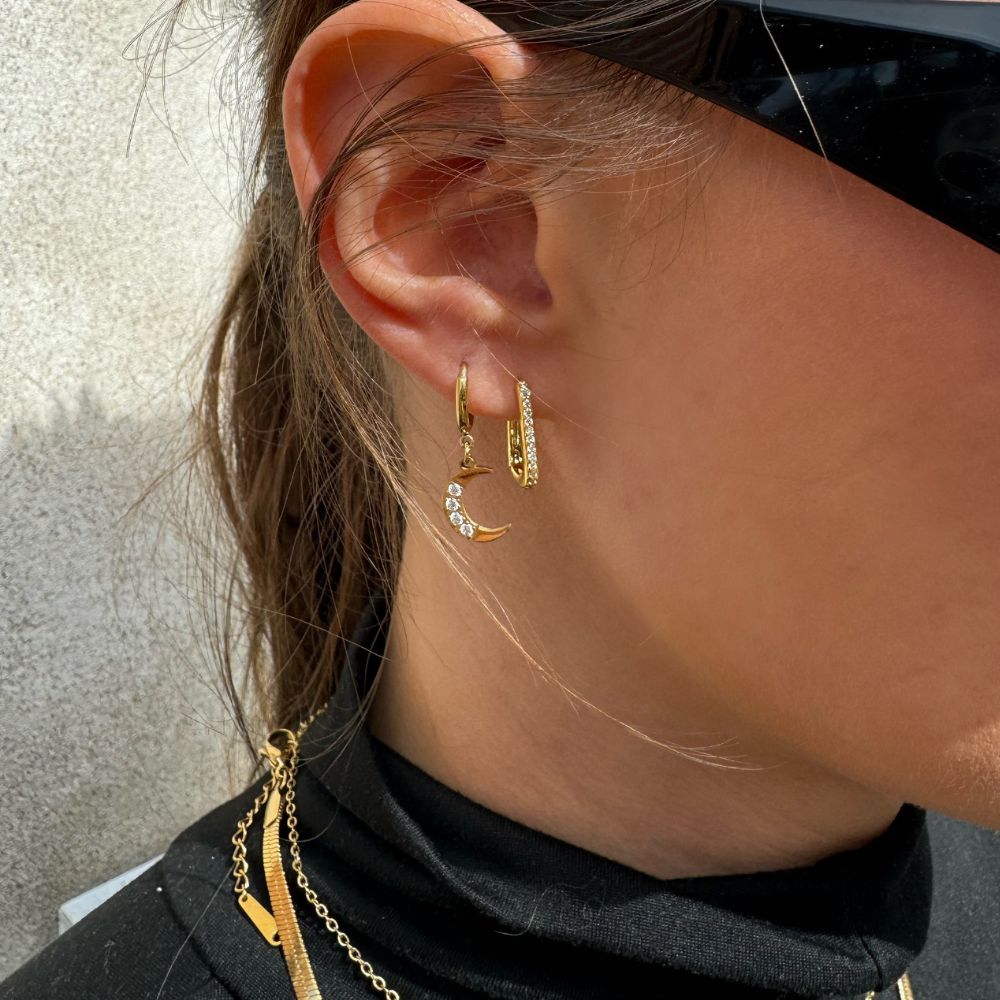 Krystal Amalie Øreringe 18K Guldbelagt - Global Urban Jewelry