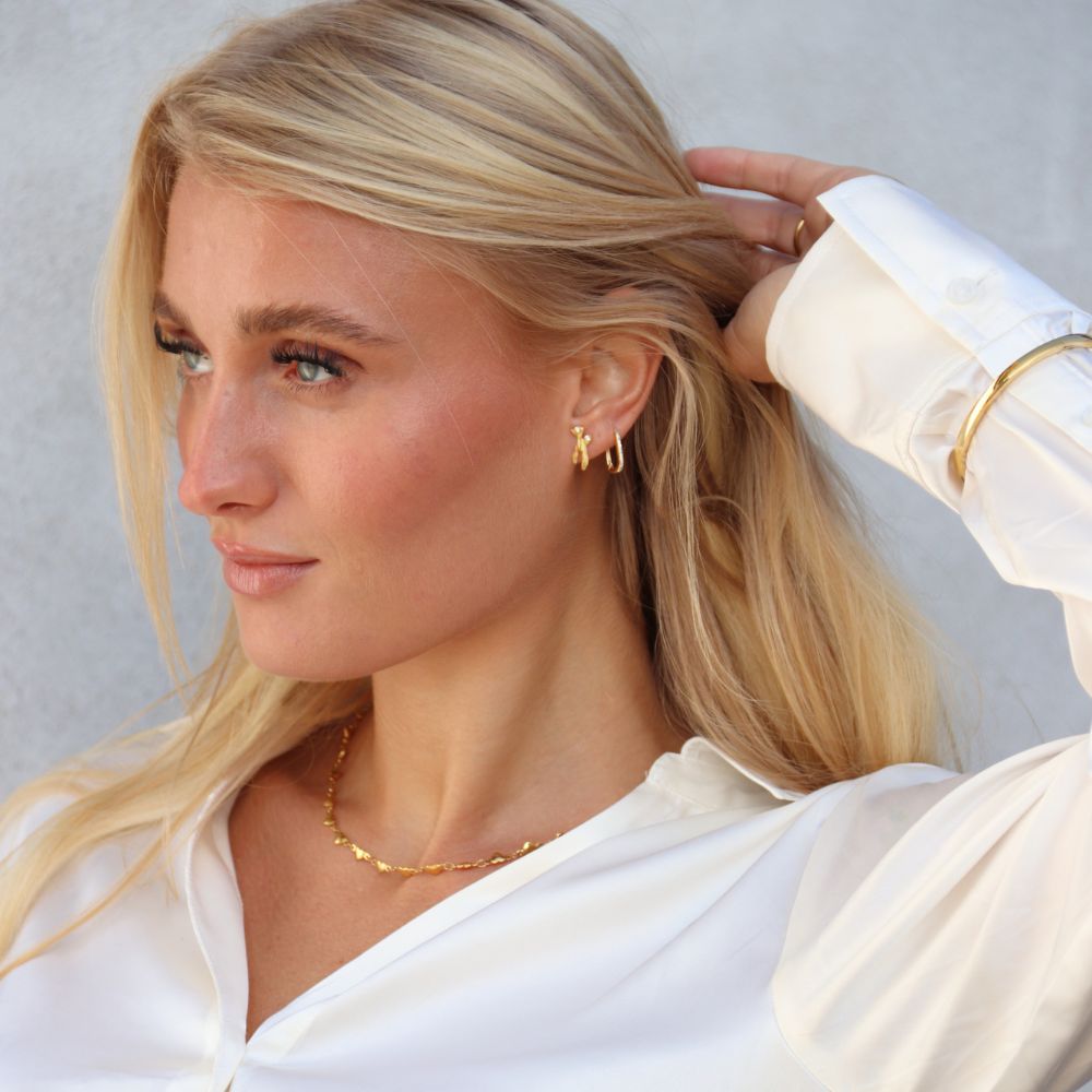 Krystal Amalie Øreringe 18K Guldbelagt - Global Urban Jewelry